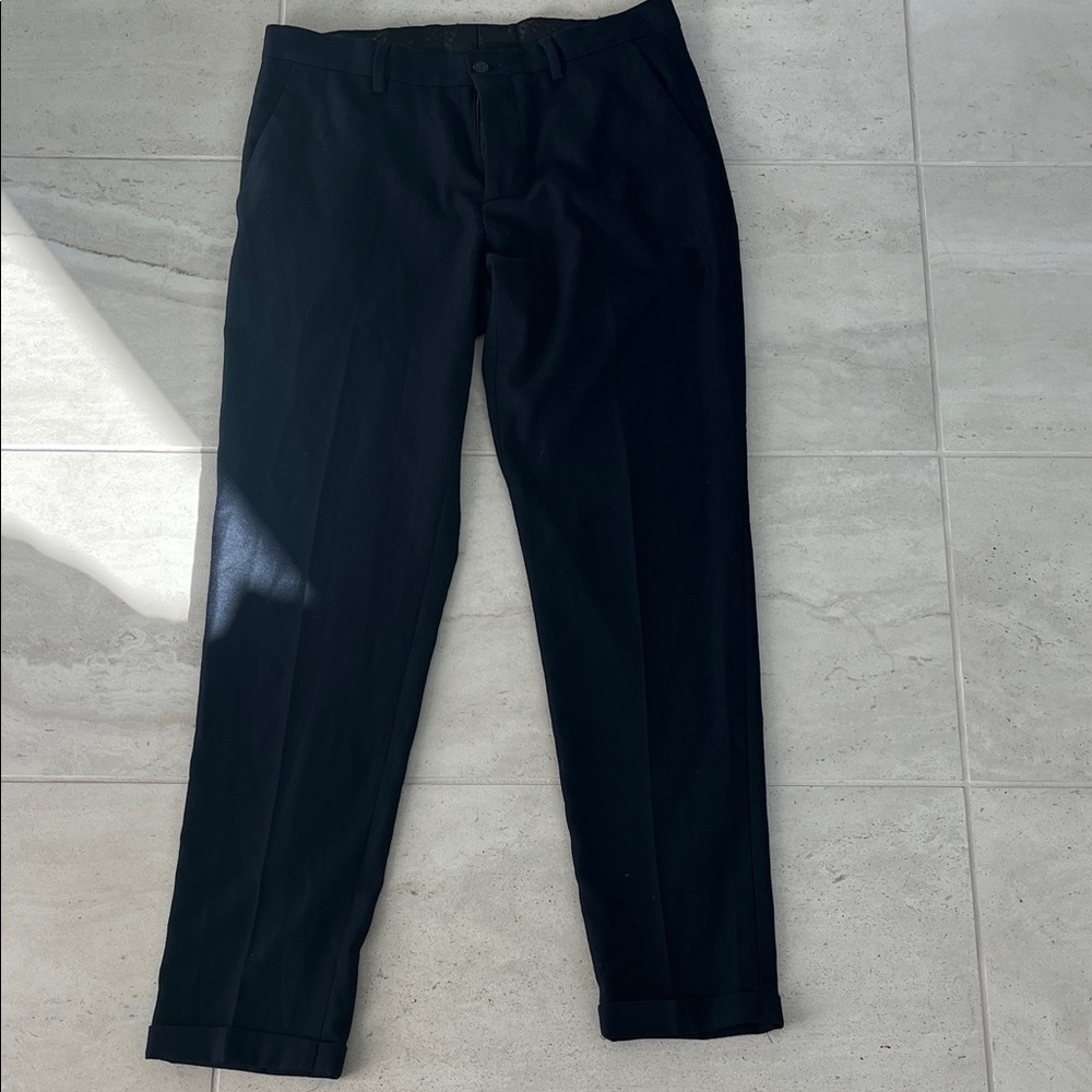 Zara Men's Elegant navy-blue Dress Pants
